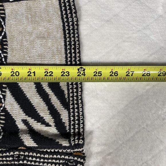 Vtg Koret Sweater Vest Button Up Patchwork Animal Print Leopard Cheetah Zebra - Picture 6 of 7